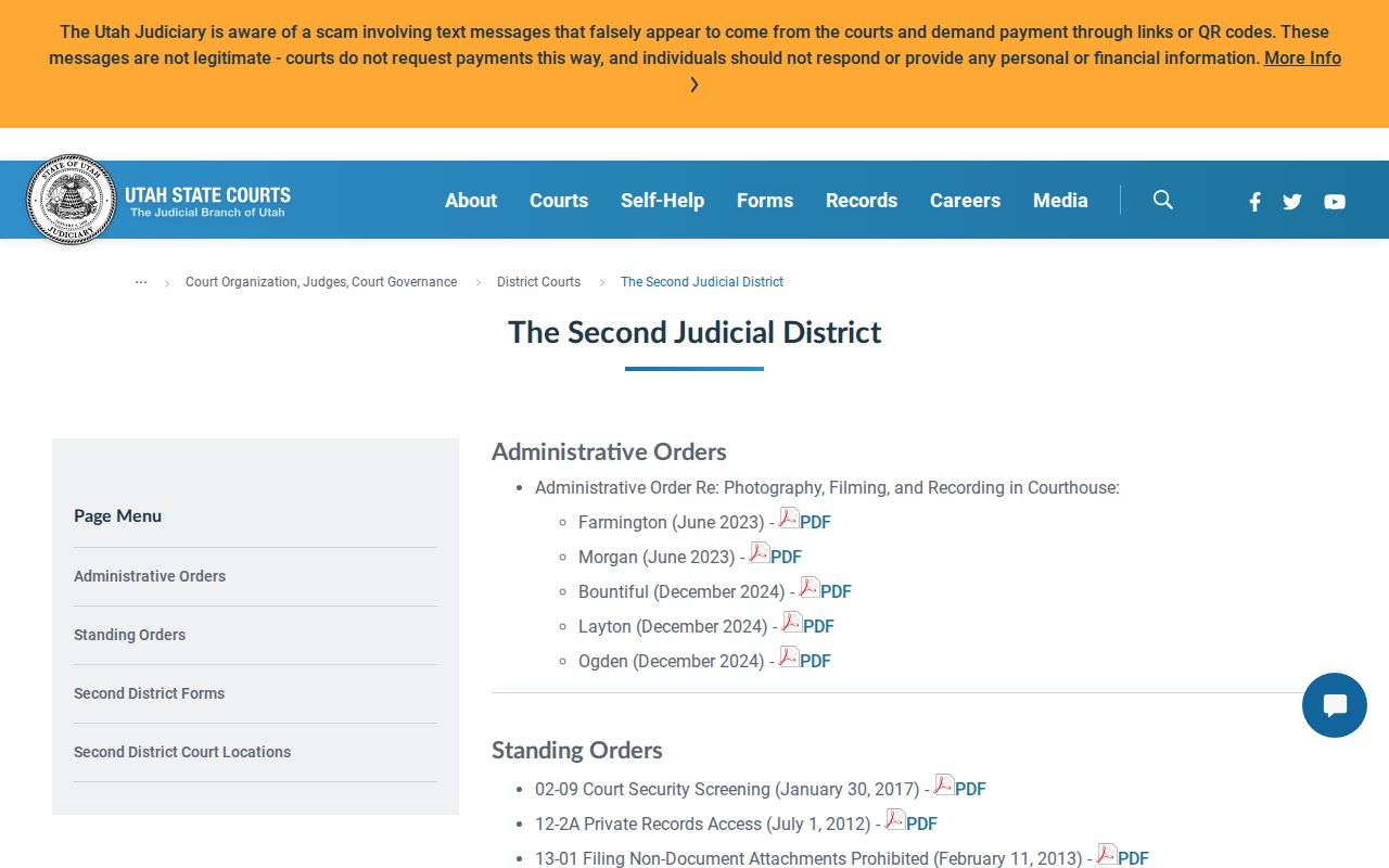 Morgan County court docket Second Judicial District information